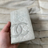 Chanel Großes Logo Logo Lederbrieftasche