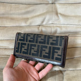 Fendi Zucca Monogram Long / Bifold Wallet