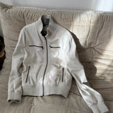 Prada Lederjacke 54 weiß/creme
