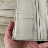 Chanel Großes Logo Logo Lederbrieftasche