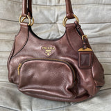 Prada Leather Hobo Shoulder Bag