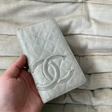 Chanel Großes Logo Logo Lederbrieftasche