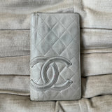 Chanel Großes Logo Logo Lederbrieftasche