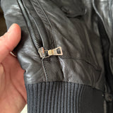 Prada Lederjacke 50 schwarz