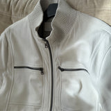 Prada Lederjacke 54 weiß/creme