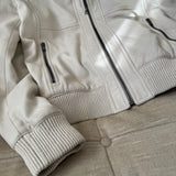 Prada Lederjacke 54 weiß/creme