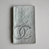 Chanel Großes Logo Logo Lederbrieftasche