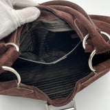 Prada Scamosciato Suede Buckle Bag