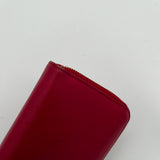 Prada Saffiano Leather Zippy Wallet red