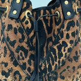 Yves Saint Laurent YSL Leopard Shopper Shoulder Bag