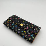 Louis Vuitton Black Monogram Multicolor Sarah Wallet