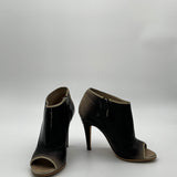 Chanel Ivory Black Heels 37 1/2