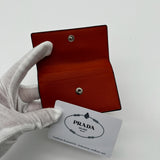 Prada Saffiano Leather Cardholder orange