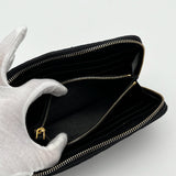 Prada Gaufre Leather Zippy Wallet Black