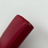 Prada Saffiano Leather Zippy Wallet red