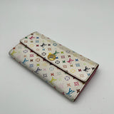 Louis Vuitton Multicolor Murakami Wallet white