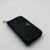 Prada Leather Zippy Wallet black