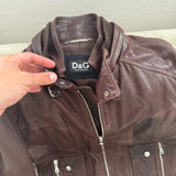 Dolce Gabbana Leather Jacket ital. 54 (L)
