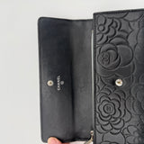 Chanel Chanel Camellia Embossed Lambskin Long Wallet