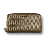 Miu Miu Matelasse Leather Zippy Wallet