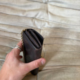 Gucci Monogram GG Leather Wallet with Chain