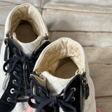 Chanel Double Zip Hightop Sneaker 38