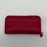 Prada Saffiano Leather Zippy Wallet red