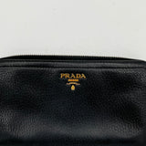 Prada Leather Zippy Wallet black