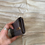 Gucci Monogram GG Leather Wallet with Chain