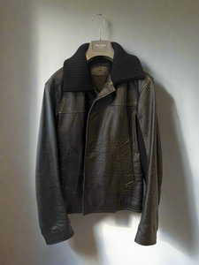 Prada 2004 Leather Jacket ital. 48