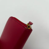 Prada Saffiano Leather Zippy Wallet red