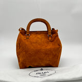 Prada Suede Top Handle Handbag