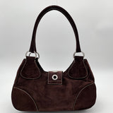 Prada Scamosciato Suede Buckle Bag