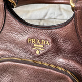 Prada Leather Hobo Shoulder Bag
