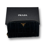 Prada Gaufre Leather Zippy Wallet Black