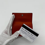Prada Saffiano Leather Cardholder orange