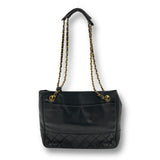 Chanel black quilted Lambskin chain Bag