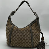Gucci Monogram Horsebit Hobo Bag