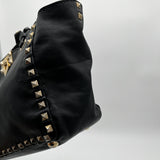 Valentino Garavani Rockstud Trapeze Tote Bag Black