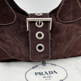 Prada Scamosciato Suede Buckle Bag