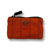 Prada Orange Pouch Nylon