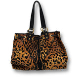 Yves Saint Laurent YSL Leopard Shopper Shoulder Bag