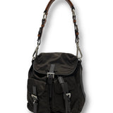 Prada Tessuto Double Pocket Shoulder Bag