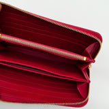 Prada Saffiano Leather Zippy Wallet red