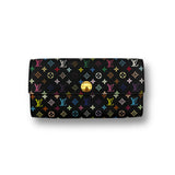 Louis Vuitton Black Monogram Multicolor Sarah Wallet
