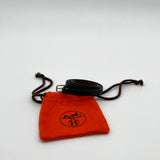 Hermes Api Bracelet black leather