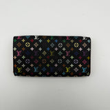 Louis Vuitton Black Monogram Multicolor Sarah Wallet
