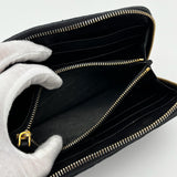 Prada Gaufre Leather Zippy Wallet Black