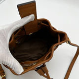 MCM Visetos Studded Drawstring Bucket Bag