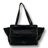 Valentino Garavani Rockstud Trapeze Tote Bag Black